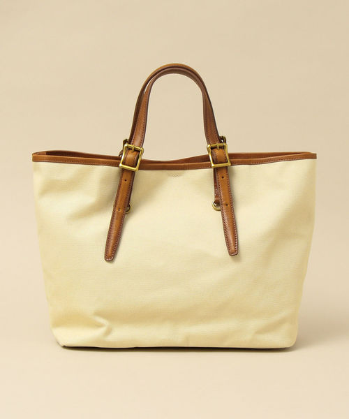 SHIPS（シップス）の「SC: キャンバス×レザー ポーチ付き トートバッグ（トートバッグ・メンズ・ホワイト/ブラック/ネイビー・ONE SIZE）」の4枚目の写真