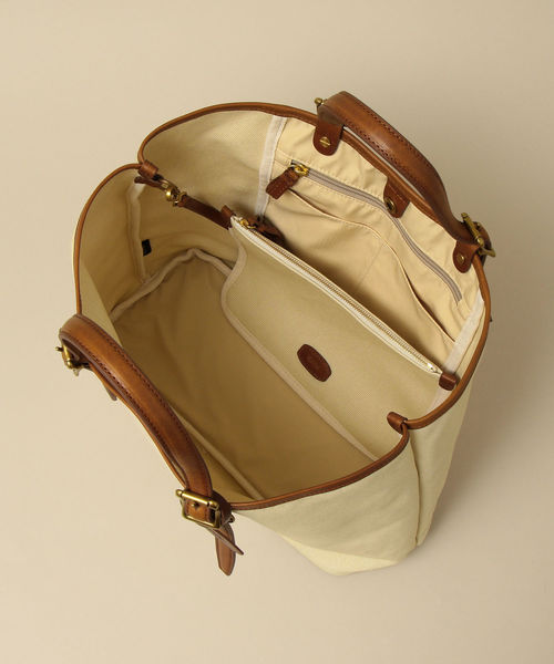 SHIPS（シップス）の「SC: キャンバス×レザー ポーチ付き トートバッグ（トートバッグ・メンズ・ホワイト/ブラック/ネイビー・ONE SIZE）」の11枚目の写真