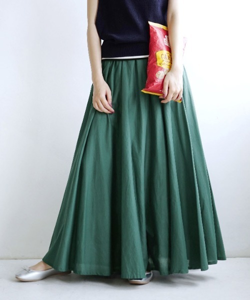 zootie（ズーティー）の「ルーセント インドコットン マキシスカート（スカート・レディース・ブラック/ネイビー/グレー/オフホワイト/グリーン/ターコイズブルー/マスタード/ラベンダー/イエロー系その他/ベージュ/黄土色系/ホワイト/レッド/ブラック系その他/ブルー・フリー）」の8枚目の写真