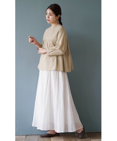 zootie（ズーティー）の「ルーセント インドコットン マキシスカート（スカート・レディース・ブラック/ネイビー/グレー/オフホワイト/グリーン/ターコイズブルー/マスタード/ラベンダー/イエロー系その他/ベージュ/黄土色系/ホワイト/レッド/ブラック系その他/ブルー・フリー）」の17枚目の写真