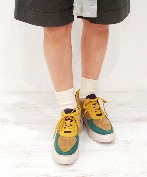 あしながおじさん(アシナガオジサン)の「厚底スニーカー/あしながおじさん(スニーカー・レディース・ブラック/キャメル/グレー/ベージュ・S/M/L/LL)」の4枚目の写真