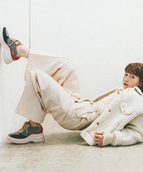 あしながおじさん(アシナガオジサン)の「厚底スニーカー/あしながおじさん(スニーカー・レディース・ブラック/キャメル/グレー/ベージュ・S/M/L/LL)」の8枚目の写真