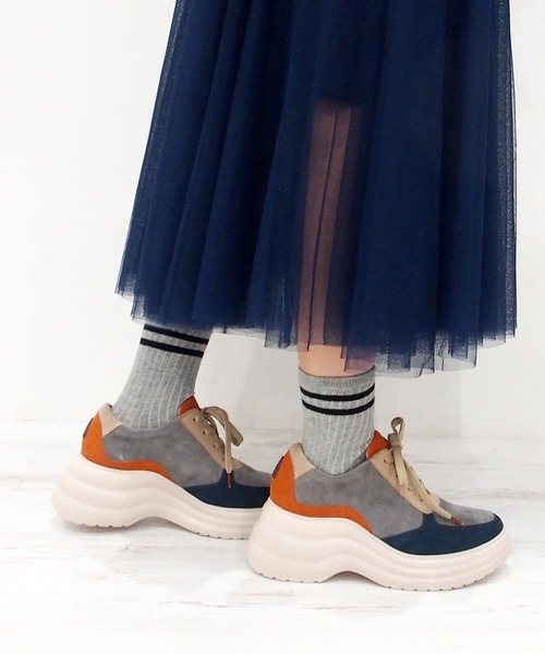 あしながおじさん(アシナガオジサン)の「厚底スニーカー/あしながおじさん(スニーカー・レディース・ブラック/キャメル/グレー/ベージュ・S/M/L/LL)」の21枚目の写真