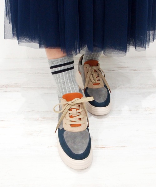 あしながおじさん(アシナガオジサン)の「厚底スニーカー/あしながおじさん(スニーカー・レディース・ブラック/キャメル/グレー/ベージュ・S/M/L/LL)」の20枚目の写真