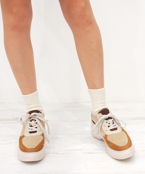 あしながおじさん(アシナガオジサン)の「厚底スニーカー/あしながおじさん(スニーカー・レディース・ブラック/キャメル/グレー/ベージュ・S/M/L/LL)」の22枚目の写真