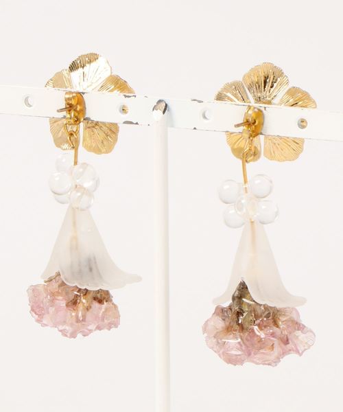 tone(トーン)の「【LADYLOCY】pink flower pierce(ピアス(両耳用)・レディース・ピンク・FREE)」の2枚目の写真