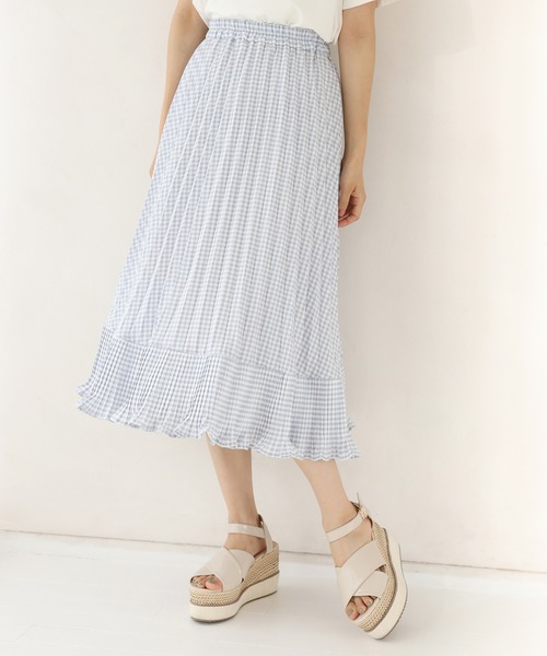 one after another NICE CLAUP(ワンアフターアナザーナイスクラップ)の「プリーツ切替スカート(スカート・レディース・ブラック/サックスブルー/モカ/ホワイト系その他/ブラック系その他・FREE)」の12枚目の写真