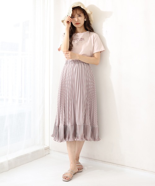 one after another NICE CLAUP(ワンアフターアナザーナイスクラップ)の「プリーツ切替スカート(スカート・レディース・ブラック/サックスブルー/モカ/ホワイト系その他/ブラック系その他・FREE)」の22枚目の写真