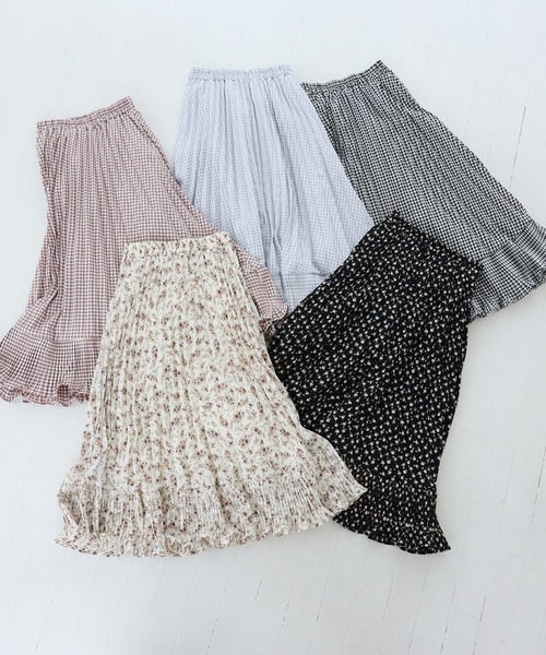 one after another NICE CLAUP(ワンアフターアナザーナイスクラップ)の「プリーツ切替スカート(スカート・レディース・ブラック/サックスブルー/モカ/ホワイト系その他/ブラック系その他・FREE)」の14枚目の写真