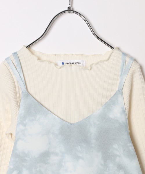 GLOBAL WORK(グローバルワーク)の「【キッズ】2SETキャミワンピ7分袖/891088(ワンピース・キッズ・ブラック/その他/スカイブルー・110cm/130cm/120cm/100cm/140cm)」の4枚目の写真