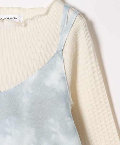 GLOBAL WORK(グローバルワーク)の「【キッズ】2SETキャミワンピ7分袖/891088(ワンピース・キッズ・ブラック/その他/スカイブルー・110cm/130cm/120cm/100cm/140cm)」の5枚目の写真