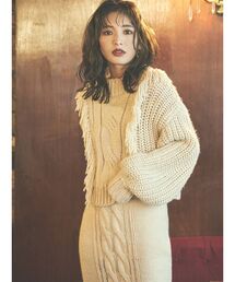 RESEXXY | フリンジケーブルニットトップス【セットアップ着用可能】(ニット/セーター)