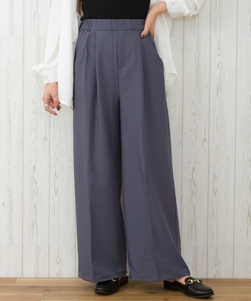 SpRay(スプレイ)の「【WEB限定】ツイルワイドパンツ(その他パンツ・レディース・ブラック/ベージュ/ブラウン/モカ/ブルー系その他・FREE)」の5枚目の写真