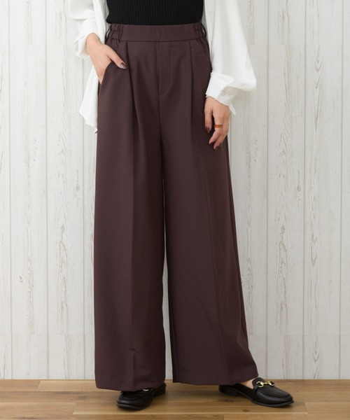 SpRay(スプレイ)の「【WEB限定】ツイルワイドパンツ(その他パンツ・レディース・ブラック/ベージュ/ブラウン/モカ/ブルー系その他・FREE)」の2枚目の写真