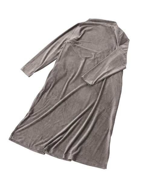 Dita（ディータ）の「ニットコールテンロングワンピースルームウェア パジャマ（ルームワンピース・レディース・ナチュラル/オリーブ/ピンク/ブラック/ブラウン・FREE）」の15枚目の写真