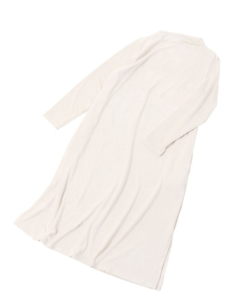 Dita（ディータ）の「ニットコールテンロングワンピースルームウェア パジャマ（ルームワンピース・レディース・ナチュラル/オリーブ/ピンク/ブラック/ブラウン・FREE）」の8枚目の写真