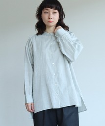 【美品】yuni ユニ リネン100% ブラウス チュニック オーバーサイズ yuni ブラウス シャツ 60/1リネンワイドシャツブラウス