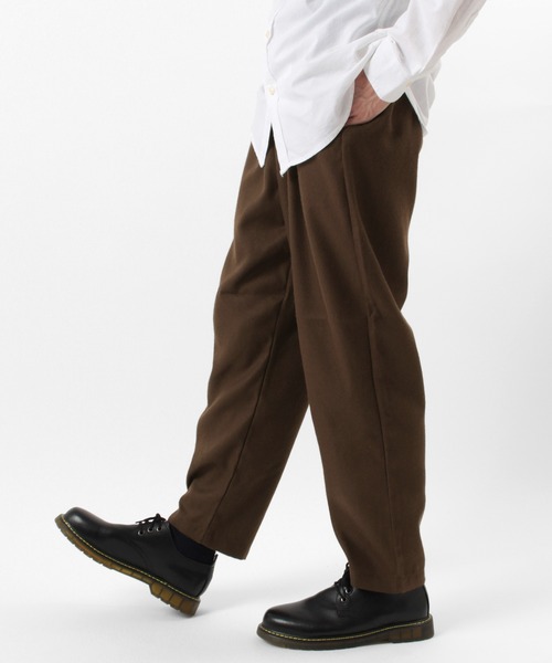 make a ray!（メイク ア レイ！）の「ワイドテーパードパンツ/シェフパンツ/テーパードパンツ/無地・チェック柄（チノパンツ・メンズ・ブラック系その他/グレー/ブラウン/ベージュ/ブラック・L/XL/M）」の5枚目の写真