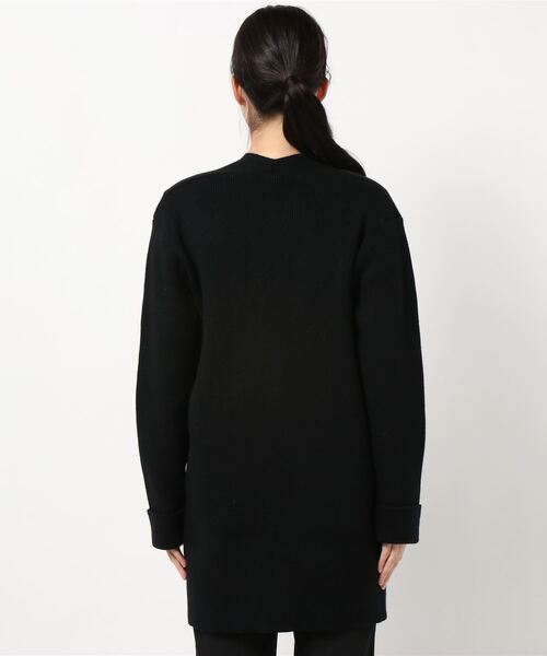 collex（コレックス）の「リブニットロングカーディガン（カーディガン/ボレロ・レディース・ブラック/ベージュ・フリー）」の4枚目の写真