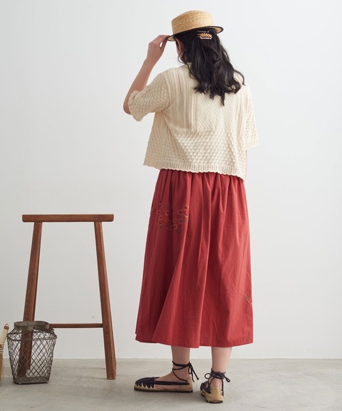 chambre de charme（シャンブルドゥシャーム）の「cdc ギリシャ綿　5分袖カーディガン（カーディガン/ボレロ・レディース・キナリ/ブラック・FREE）」の16枚目の写真