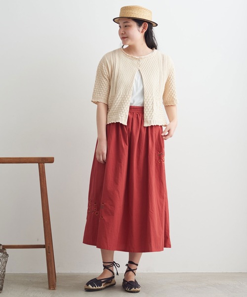 chambre de charme（シャンブルドゥシャーム）の「cdc ギリシャ綿　5分袖カーディガン（カーディガン/ボレロ・レディース・キナリ/ブラック・FREE）」の9枚目の写真