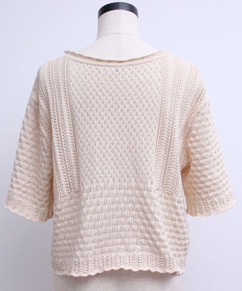 chambre de charme（シャンブルドゥシャーム）の「cdc ギリシャ綿　5分袖カーディガン（カーディガン/ボレロ・レディース・キナリ/ブラック・FREE）」の7枚目の写真