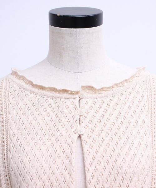 chambre de charme（シャンブルドゥシャーム）の「cdc ギリシャ綿　5分袖カーディガン（カーディガン/ボレロ・レディース・キナリ/ブラック・FREE）」の21枚目の写真