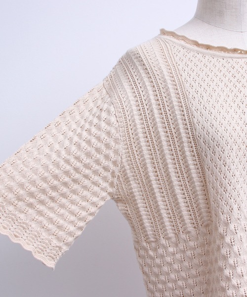 chambre de charme（シャンブルドゥシャーム）の「cdc ギリシャ綿　5分袖カーディガン（カーディガン/ボレロ・レディース・キナリ/ブラック・FREE）」の6枚目の写真