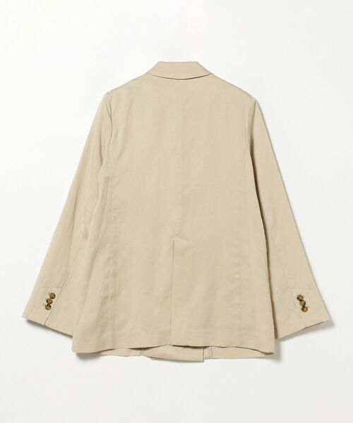 Ray BEAMS（レイビームス）の「Ray BEAMS / 麻混 4ボタン ダブル ジャケット（テーラードジャケット・レディース・ベージュ/ラベンダー・1/0）」の10枚目の写真