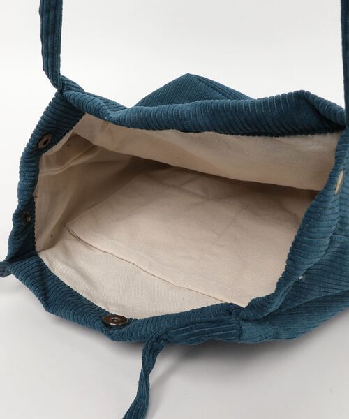 SFW（エスエフダブリュー）の「春夏新作 HAPPYDAY エコバッグ トートバッグ ショルダー コーデユロイ 刺繍 キャラ 日常（トートバッグ・レディース・ホワイト/イエロー/ブルー/グリーン・FREE）」の9枚目の写真