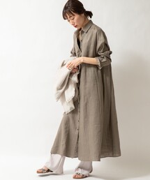 Nolley S ノーリーズのシャツワンピース グリーン カーキ 緑色系 通販 Zozotown