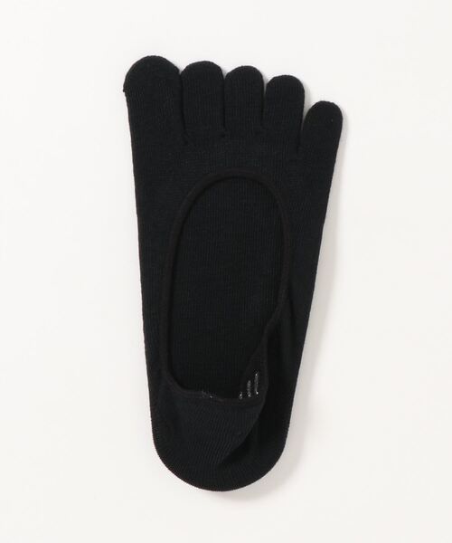 WARMTH(ワームス)の「【 warmth / ウォームス 】 柔らかシルクコットン5本指カバー 5finger socks WST(ソックス/靴下)」|ブラック