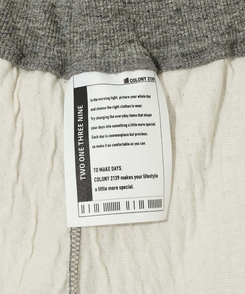 COLONY 2139（コロニートゥーワンスリーナイン）の「【MEN'S】粗挽き接結ショートパンツ/ルームウェア (セットアップ可)（ルームウェア/パジャマ・メンズ・チャコールグレー/グレー・MEDIUM/LARGE）」の14枚目の写真