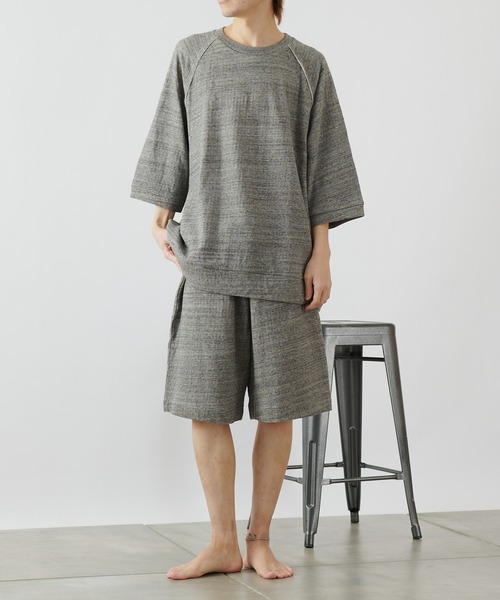COLONY 2139（コロニートゥーワンスリーナイン）の「【MEN'S】粗挽き接結ショートパンツ/ルームウェア (セットアップ可)（ルームウェア/パジャマ・メンズ・チャコールグレー/グレー・MEDIUM/LARGE）」の11枚目の写真