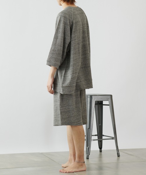 COLONY 2139（コロニートゥーワンスリーナイン）の「【MEN'S】粗挽き接結ショートパンツ/ルームウェア (セットアップ可)（ルームウェア/パジャマ・メンズ・チャコールグレー/グレー・MEDIUM/LARGE）」の3枚目の写真