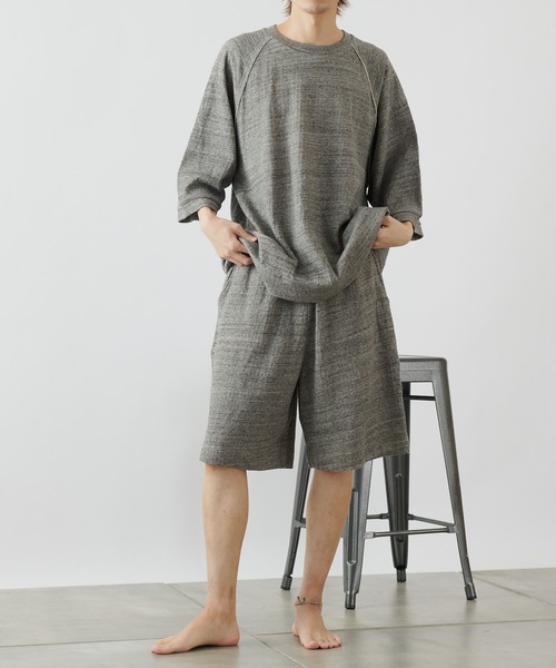 COLONY 2139（コロニートゥーワンスリーナイン）の「【MEN'S】粗挽き接結ショートパンツ/ルームウェア (セットアップ可)（ルームウェア/パジャマ・メンズ・チャコールグレー/グレー・MEDIUM/LARGE）」の13枚目の写真