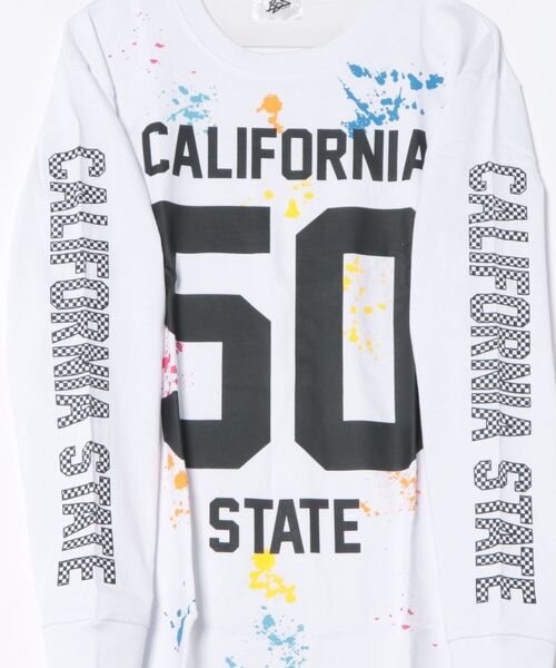 ARCHIVER(アーカイバ)の「【Bl】CALIFORNIAロゴ長袖Tシャツ 天竺(Tシャツ/カットソー・メンズ・ホワイト/ブラック/グレー・MEDIUM/LARGE)」の5枚目の写真