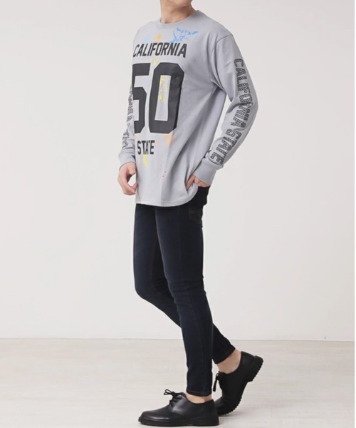 ARCHIVER(アーカイバ)の「【Bl】CALIFORNIAロゴ長袖Tシャツ 天竺(Tシャツ/カットソー・メンズ・ホワイト/ブラック/グレー・MEDIUM/LARGE)」の6枚目の写真