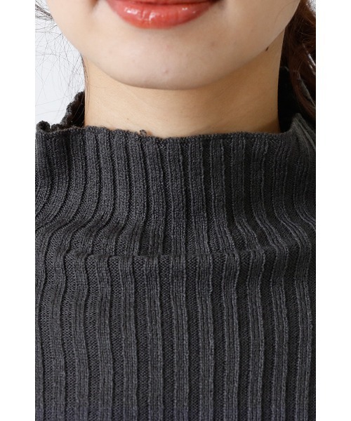 ElegChic(エレグシック)の「プチハイネックリブニットトップス(ニット/セーター・レディース・グレー/ネイビー/ベージュ・XL/4L/M)」の18枚目の写真
