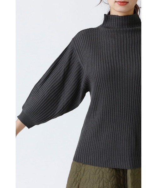 ElegChic(エレグシック)の「プチハイネックリブニットトップス(ニット/セーター・レディース・グレー/ネイビー/ベージュ・XL/4L/M)」の22枚目の写真