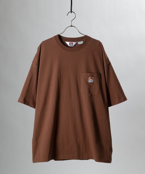 SlashDate(スラッシュデイト)の「【BENDAVIS/ベンデイビス】ゴリラロゴ付きポケット半袖ビッグTシャツ(Tシャツ/カットソー・メンズ・グレイッシュブルー/ホワイト/ダークブラウン/ブラック・M/L)」の15枚目の写真