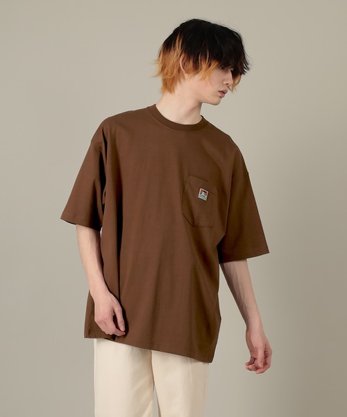 SlashDate(スラッシュデイト)の「【BENDAVIS/ベンデイビス】ゴリラロゴ付きポケット半袖ビッグTシャツ(Tシャツ/カットソー・メンズ・グレイッシュブルー/ホワイト/ダークブラウン/ブラック・M/L)」の17枚目の写真