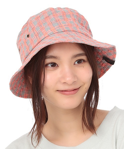 チチカカ（チチカカ）の「チェック柄バケットハット（ハット・レディース・ネイビー/レッド/ピンク・FREE）」の9枚目の写真