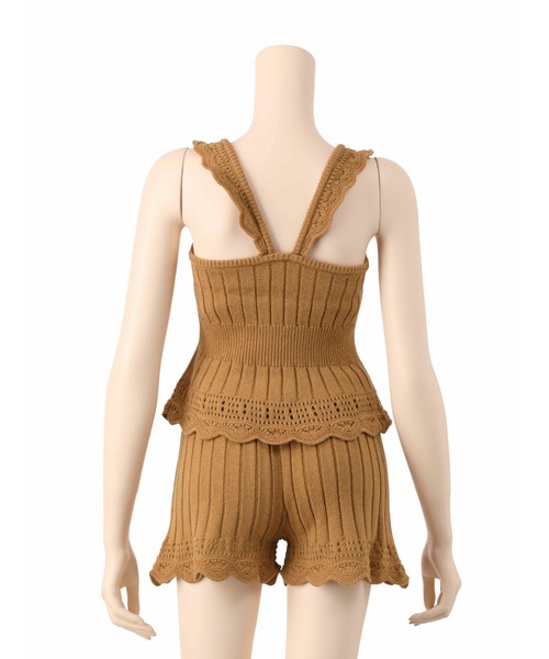 Ravijour（ラヴィジュール）の「クロシェフリル セットアップ（ルームウェア/パジャマ・レディース・黄土色系/ブラック/ベージュ・FREE）」の7枚目の写真