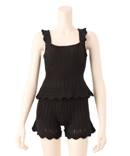 Ravijour（ラヴィジュール）の「クロシェフリル セットアップ（ルームウェア/パジャマ・レディース・黄土色系/ブラック/ベージュ・FREE）」の11枚目の写真