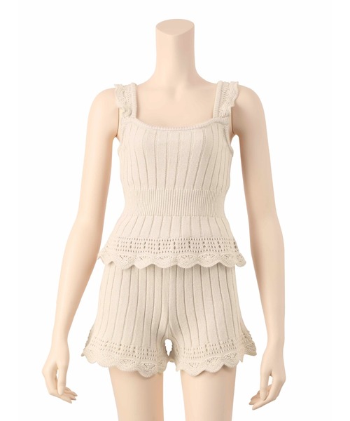 Ravijour（ラヴィジュール）の「クロシェフリル セットアップ（ルームウェア/パジャマ・レディース・黄土色系/ブラック/ベージュ・FREE）」の12枚目の写真