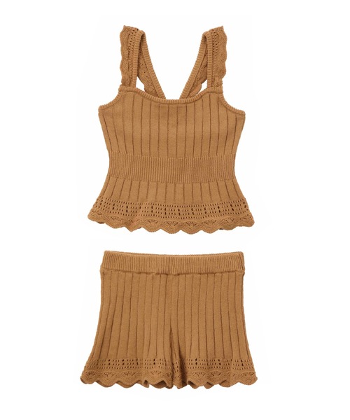 Ravijour（ラヴィジュール）の「クロシェフリル セットアップ（ルームウェア/パジャマ・レディース・黄土色系/ブラック/ベージュ・FREE）」の15枚目の写真