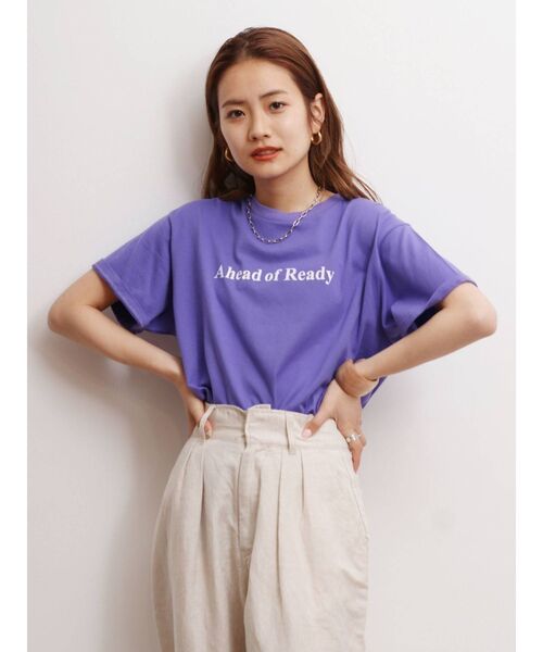 Ungrid（アングリッド）の「バックデザインロゴTee（Tシャツ/カットソー・レディース・パープル/オフホワイト/オレンジ/ブルー・FREE）」の17枚目の写真