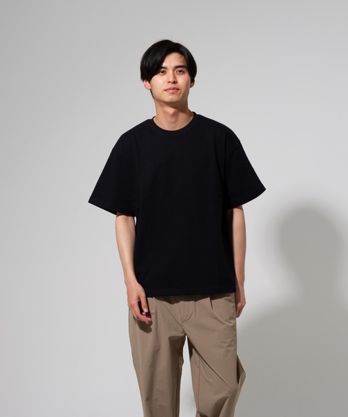 Blue Standard (ブルースタンダード)の「【BLUE STANDARD】オーガニックコットン 無地 ビッグシルエットTシャツ(Tシャツ/カットソー・メンズ・ホワイト/オリーブ/ベージュ/ブラック/ブルー・X-LARGE/LARGE/MEDIUM)」の3枚目の写真