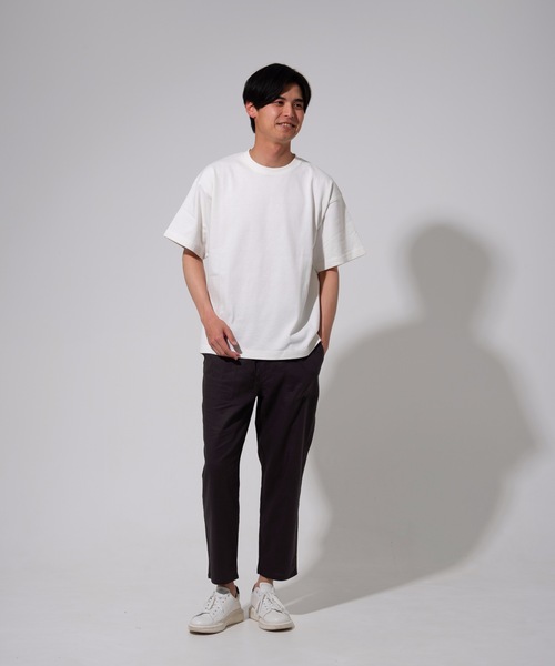 Blue Standard (ブルースタンダード)の「【BLUE STANDARD】オーガニックコットン 無地 ビッグシルエットTシャツ(Tシャツ/カットソー・メンズ・ホワイト/オリーブ/ベージュ/ブラック/ブルー・X-LARGE/LARGE/MEDIUM)」の6枚目の写真